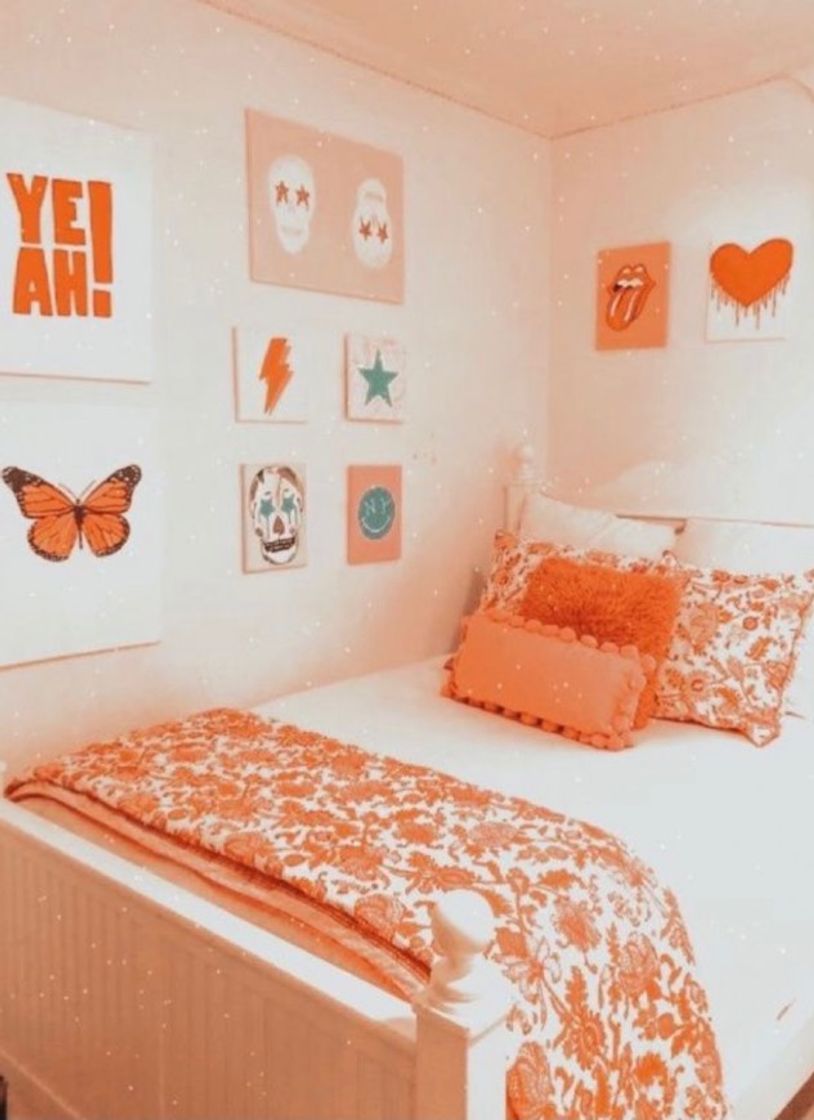 Fashion Decoração de quarto laranja 🧡