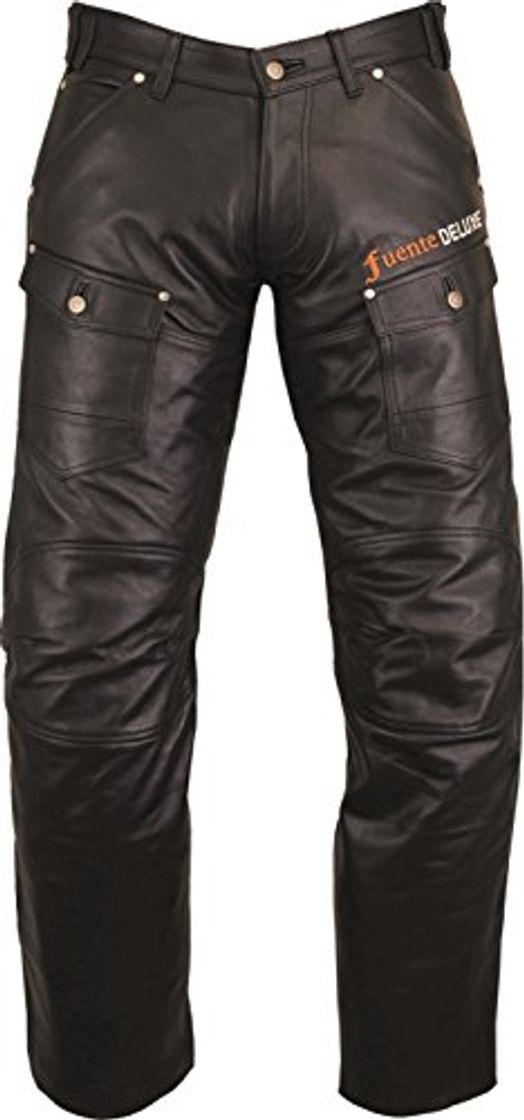 Moda Pantalones largos de piel para hombre y moto