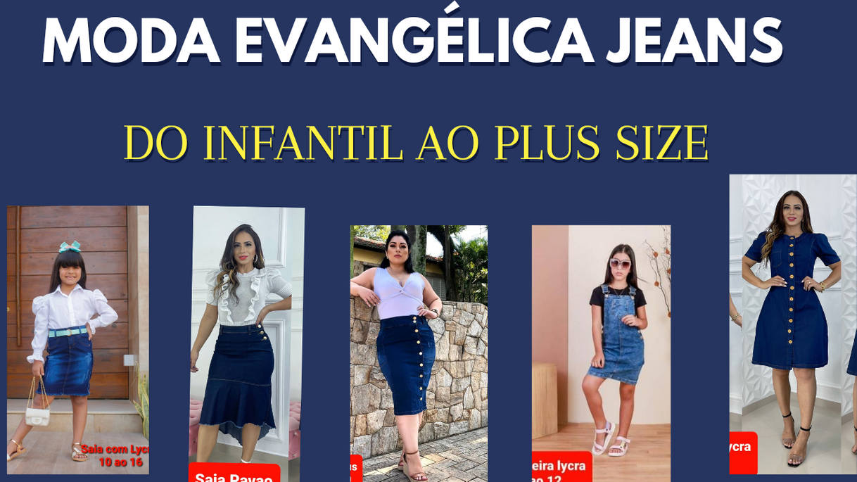 Fashion Saias jeans no atacado a partir de R$30,00