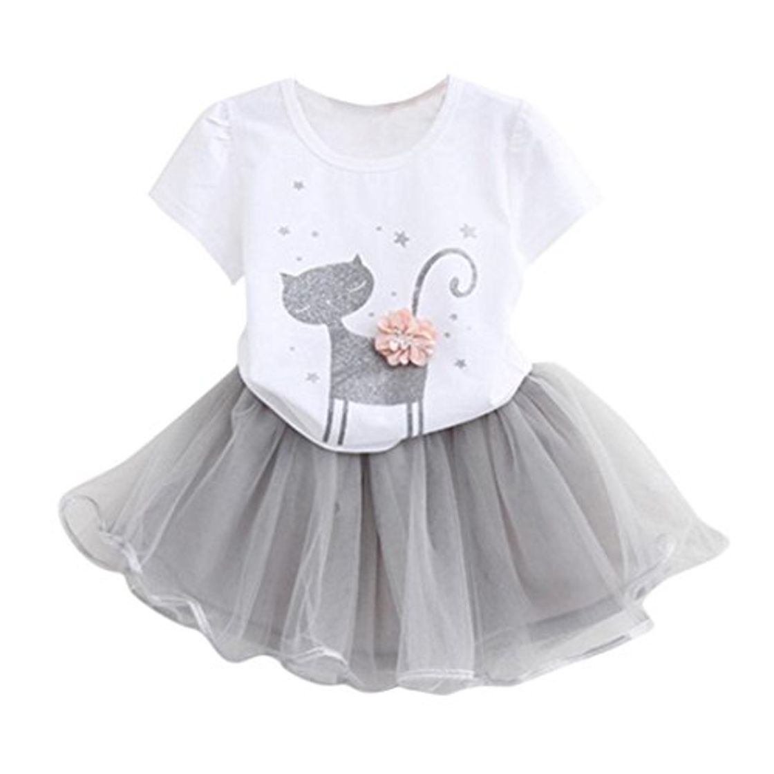 Place K-youth Vestido de niña, Vestido para Bebés Ropa Impresa de Camisa y