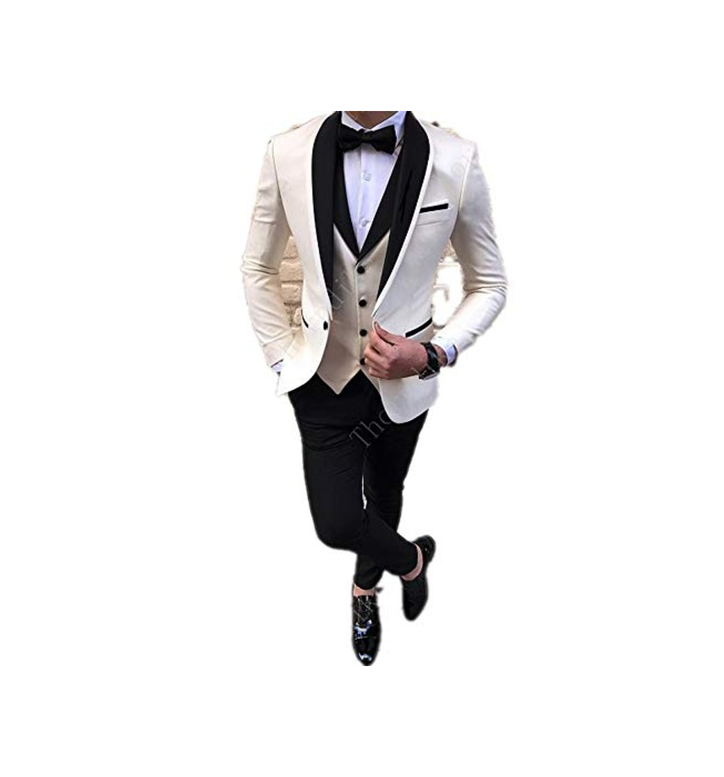 Fashion Outwear 2019 Hombres Abrigo Pantalón Casual Doble Botonadura Hombres Slim Fit Traje Azul Cielo Esmoquin Novio Blazer Traje de Boda Terno Masculino