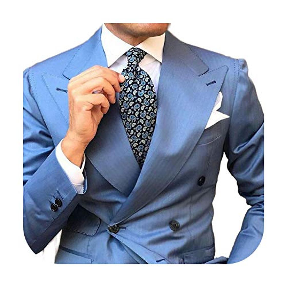 Moda Outwear Wide Peaked Designs Azul Hombre Trajes Hombre Africano Traje Novio Esmoquin Terno Masculino Hombre Traje Fiesta De Regreso A Casa Traje De Dos Piezas