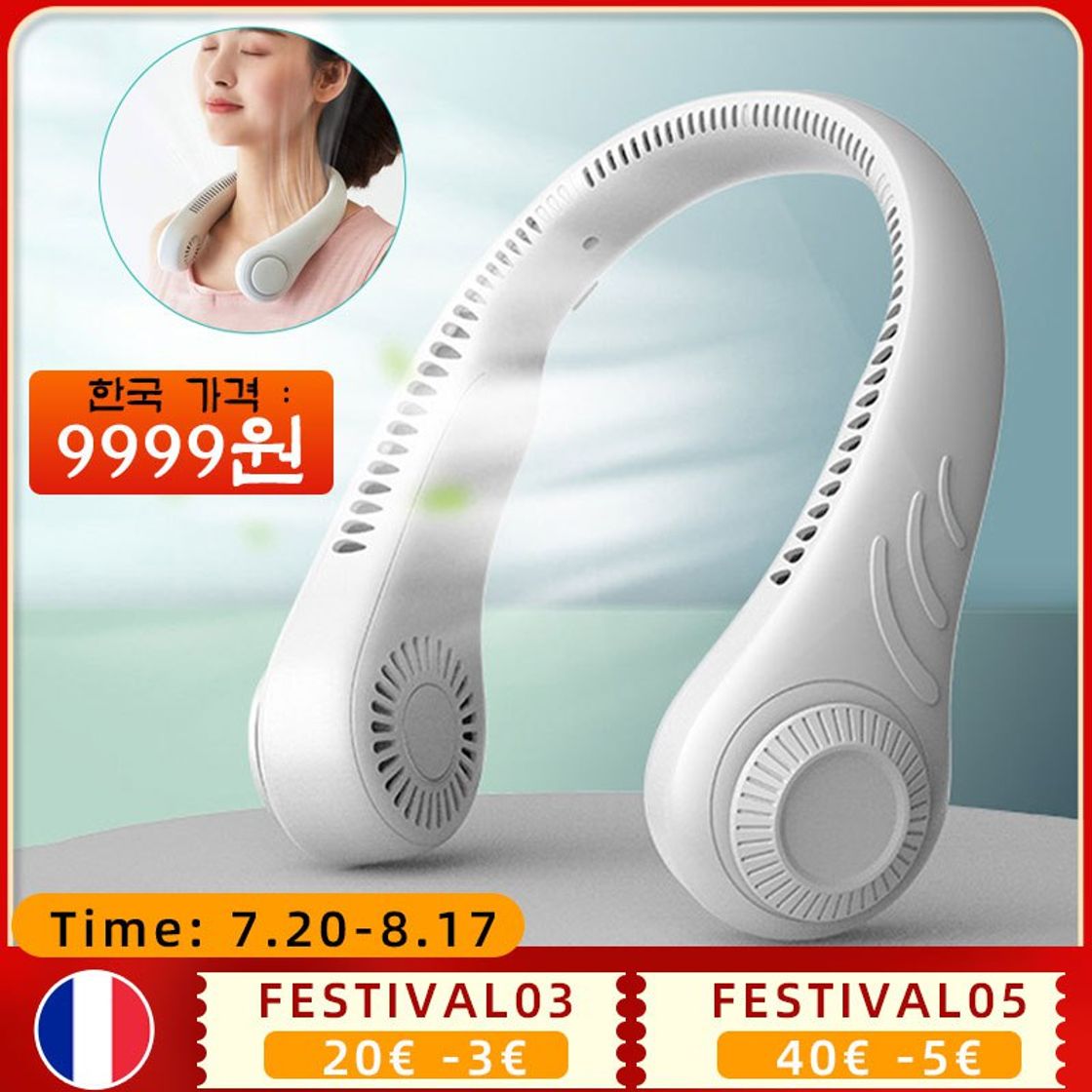 Producto Neckband ventilador portátil 