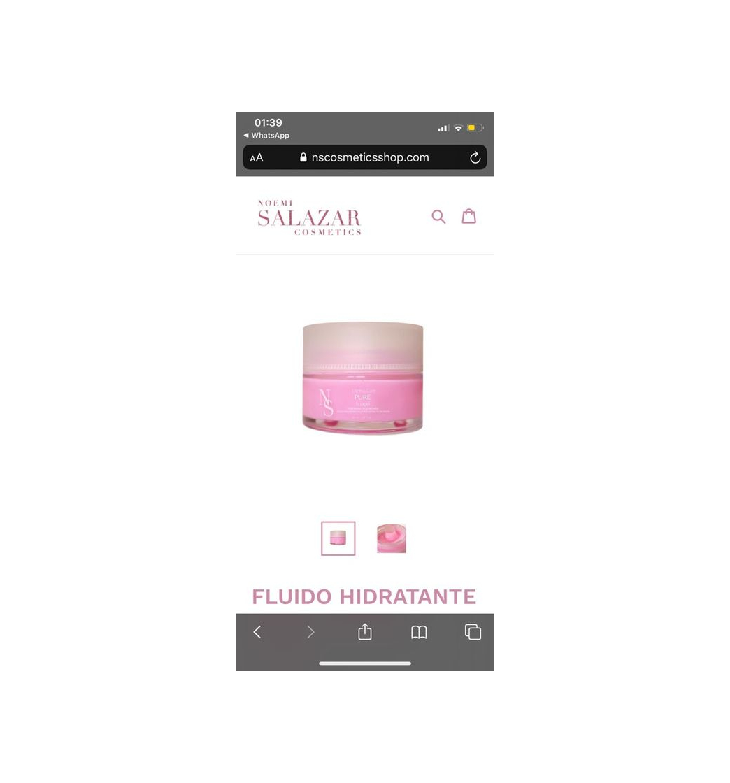 Producto FLUIDO HIDRATANTE PURE