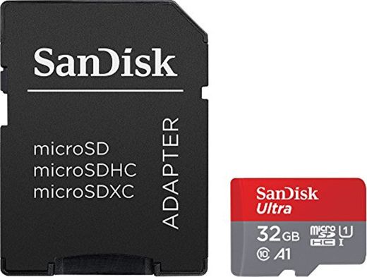 SanDisk Ultra 32 GB Tarjeta de Memoria microSDHC con Adaptador SD, hasta