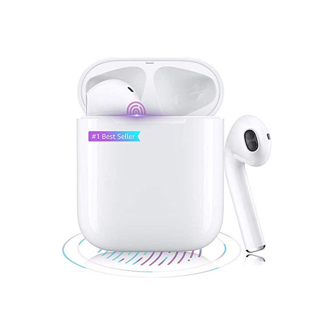 Social Auriculares Bluetooth 5.0 Auricular Inalámbrico Control Táctil con Graves Profundos In-Ear Auriculares