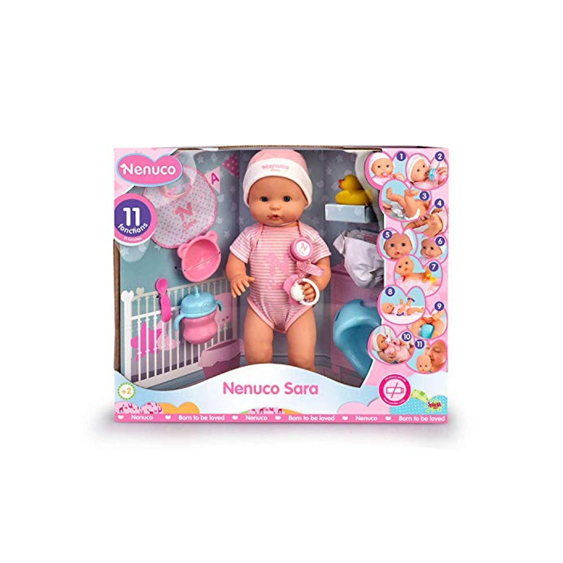 Producto Nenuco Sara - Muñeca Bebé cuidados 11 funciones