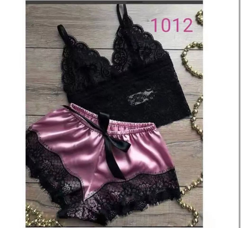 Moda Pijama no estilo lingerie de renda 