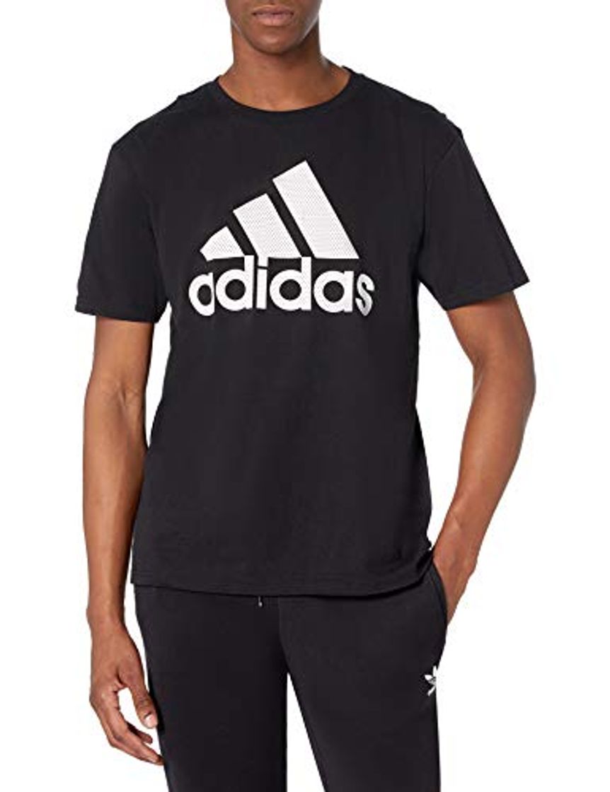 Social adidas Insignia básica para Hombre, Hombre, Camisa, GDO06, Negro