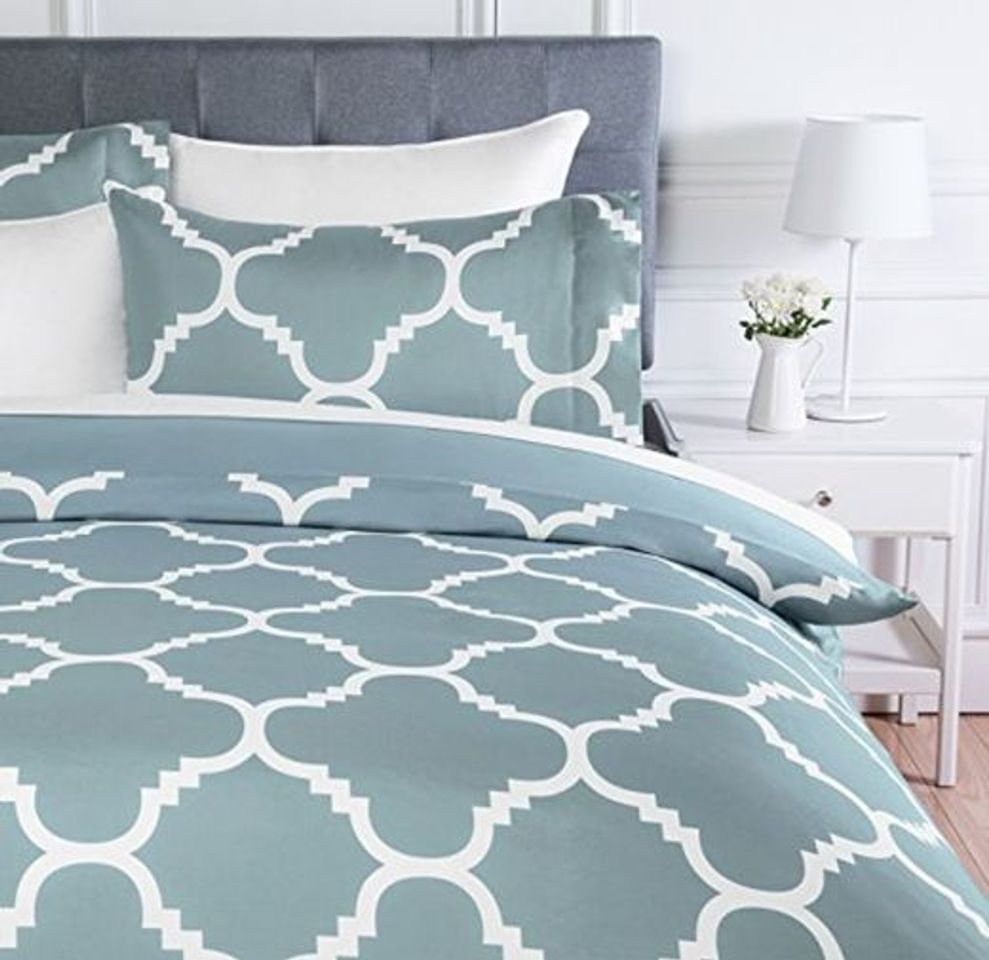 Social Amazon Basics - Juego de funda nórdica de microfibra ligera de microfibra,