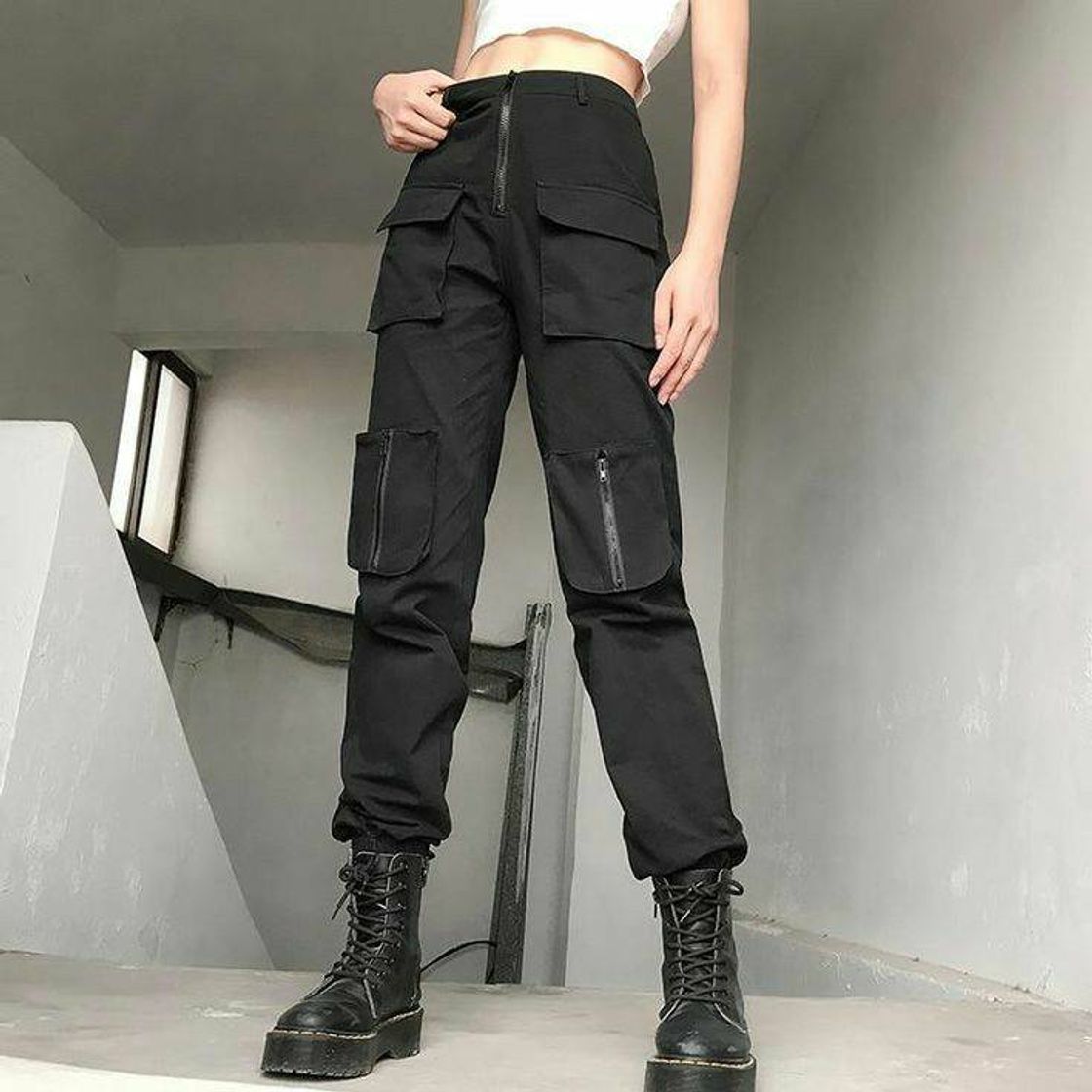 Fashion Front pocket zipper pants