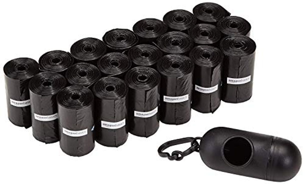 Products AmazonBasics - Bolsas para excrementos de perro con dispensador y clip para