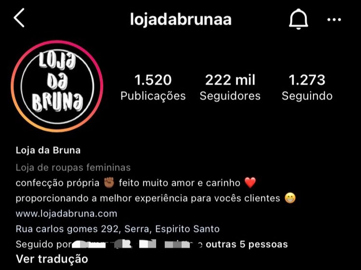 Moda Loja da Bruna