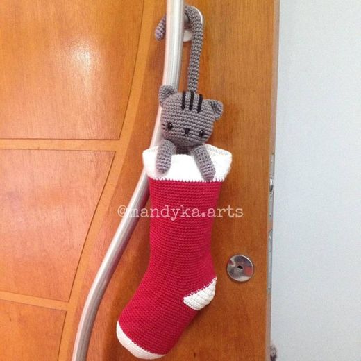 Decoração de Natal de gatinho 