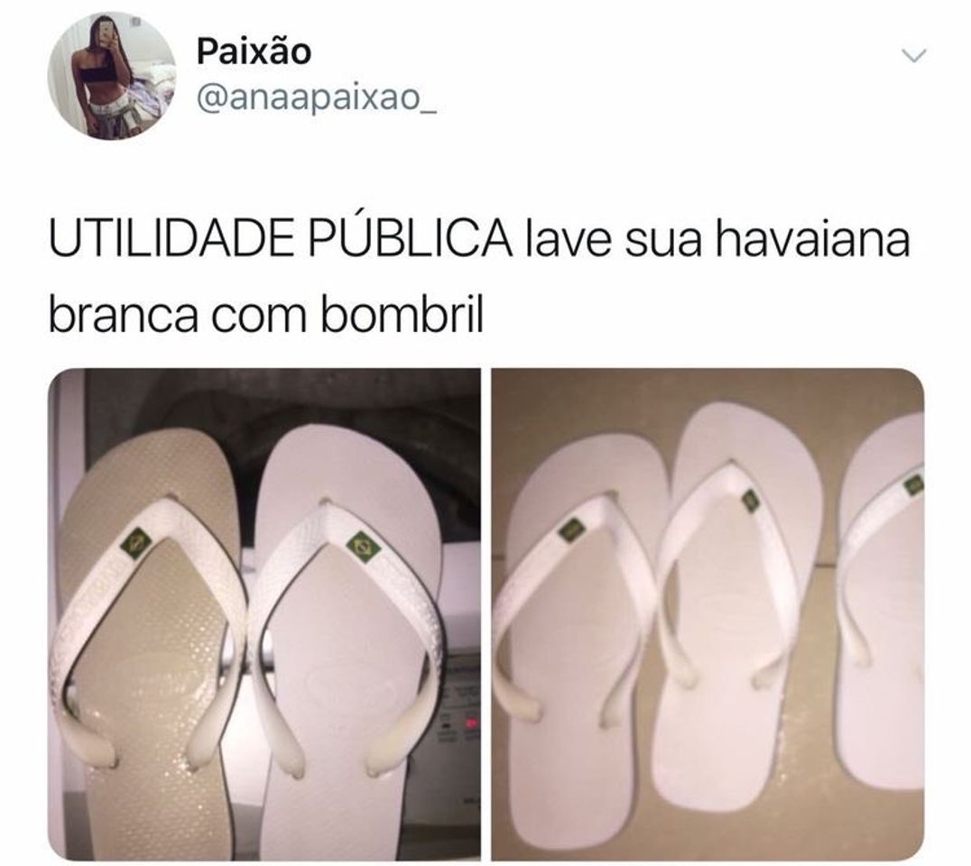 Fashion como limpar sua havaiana branca🇧🇷