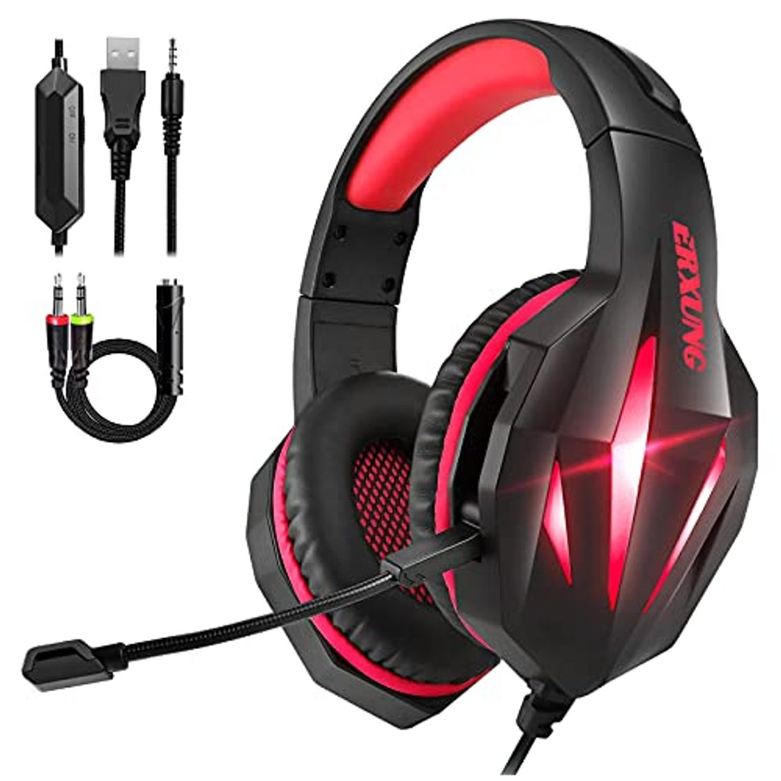 Social Cascos Gaming PS4 Switch, Auriculares Gaming Xbox One con Micrófono Reducción de