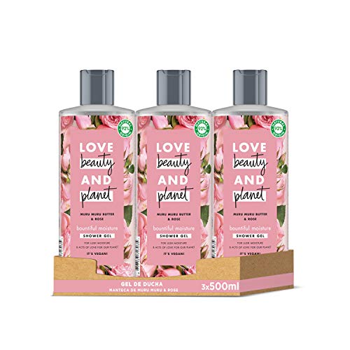 Product Love Beauty and Planet Gel de Ducha para Piel seca, Manteca de