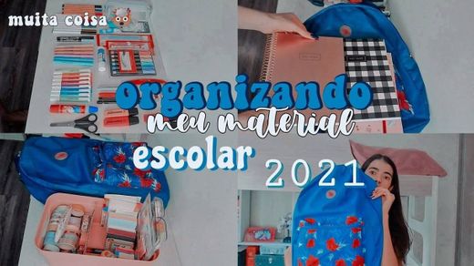 Organizando meu Material Escolar 2021 - Youtube