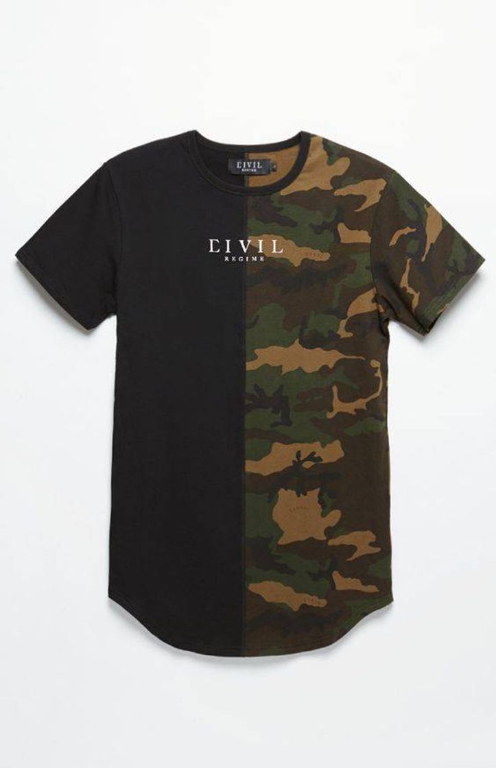 Fashion Camiseta verde militar