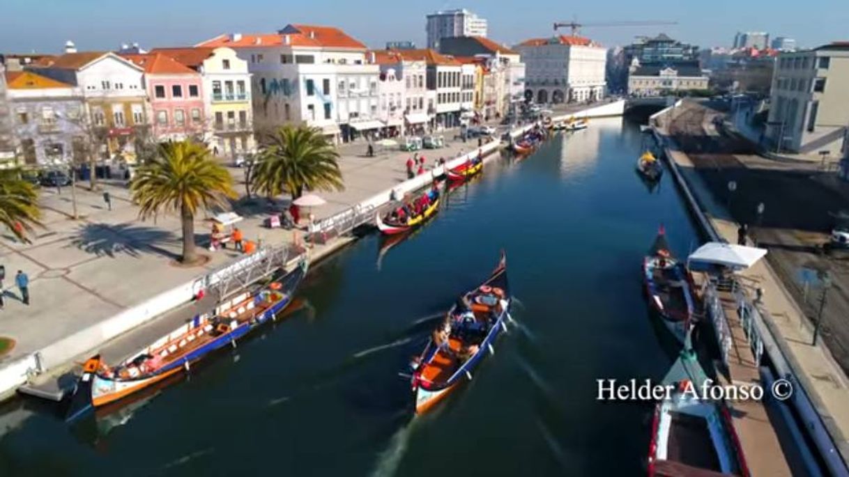 Moda Aveiro the Venice of Portugal aerial view

