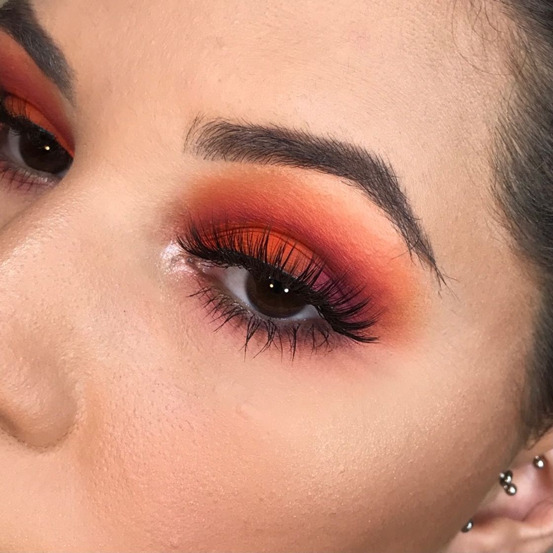 Moda Make laranja e rosa ✨