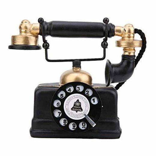 Wifehelper Teléfono Antiguo Vintage con Cable para decoración de Escritorio o teléfono