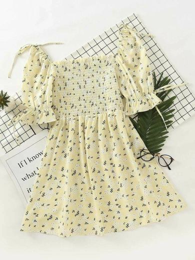 Vestido amarelo floral 💛