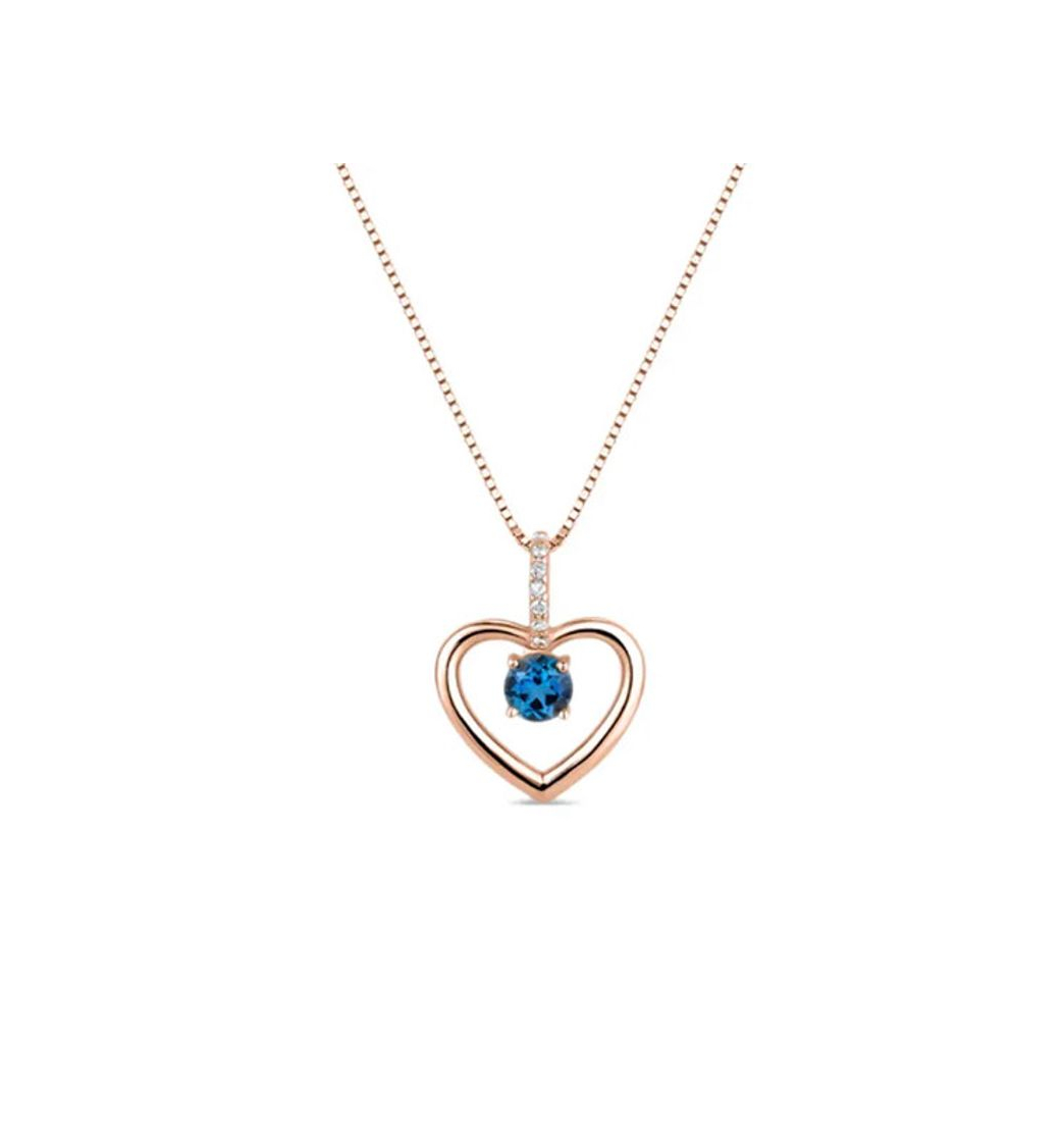 Producto Pingente Ouro Rose Diamantes e Topázio London Love