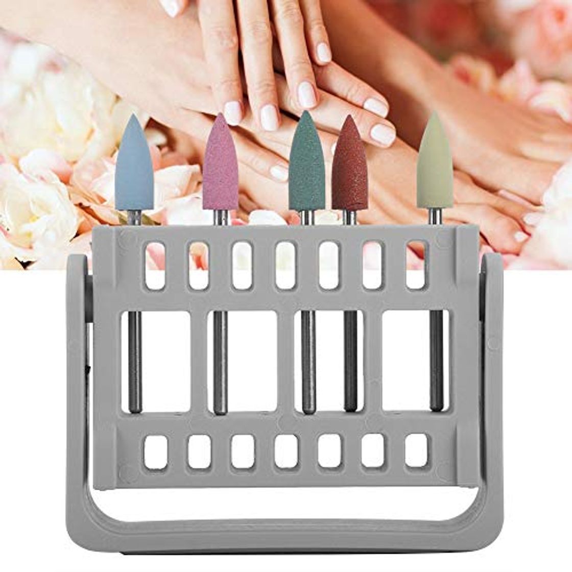 Fashion Soporte de almacenamiento de 2 colores para brocas de uñas, caja de