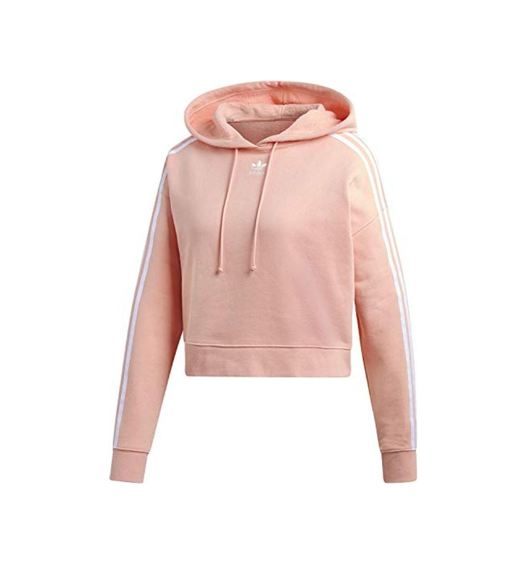 Moda adidas Cropped W Sudadera con Capucha Dust Pink