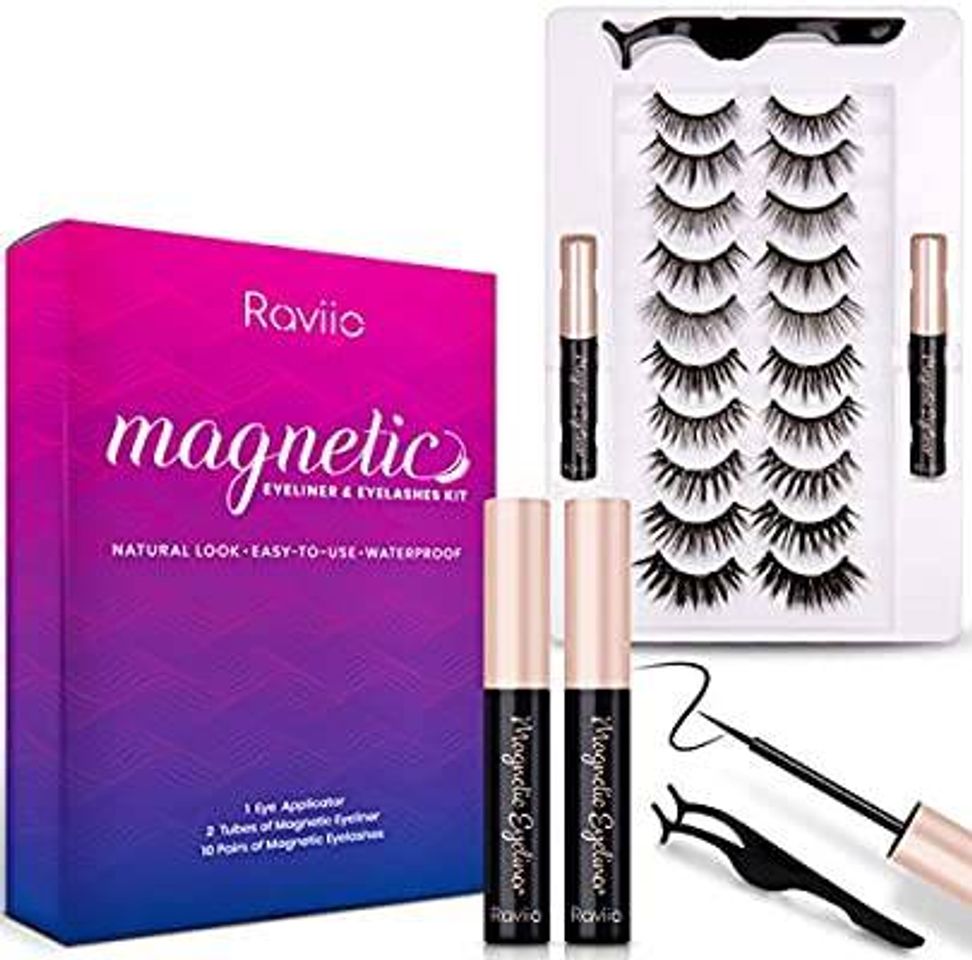 Fashion Kit de cílios magnéticos Raviio com delineador de cílios

