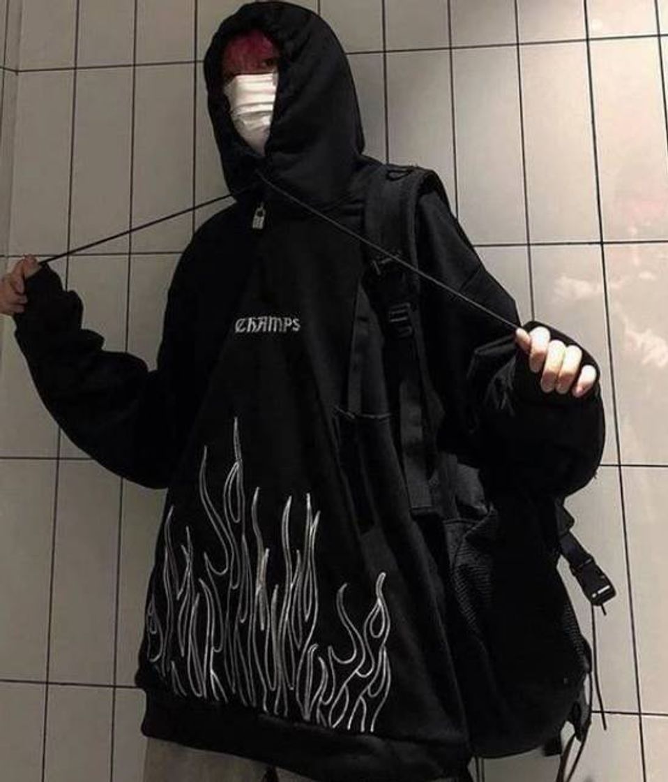 Moda UP IN FLAMES HARAJUKU HOODIE

