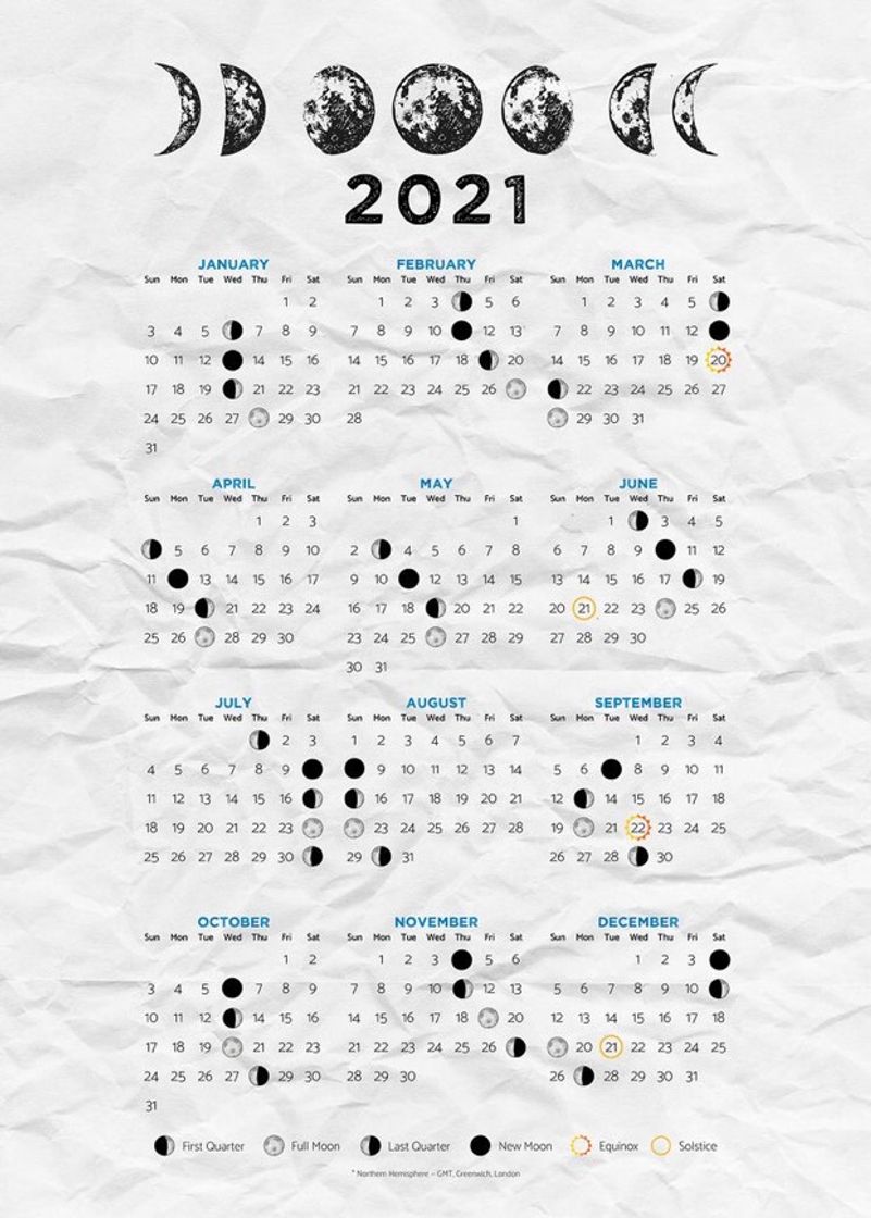 Moda Moon calendar 