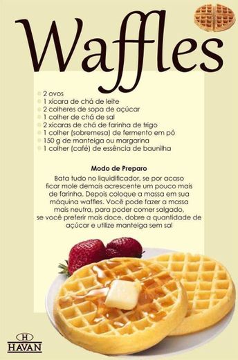 :: receita caseira - waffle ::