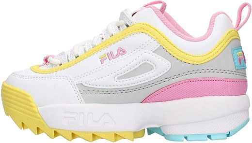 Zapatos de niña FILA Disruptor CB JR en Cuero Blanco 1010850