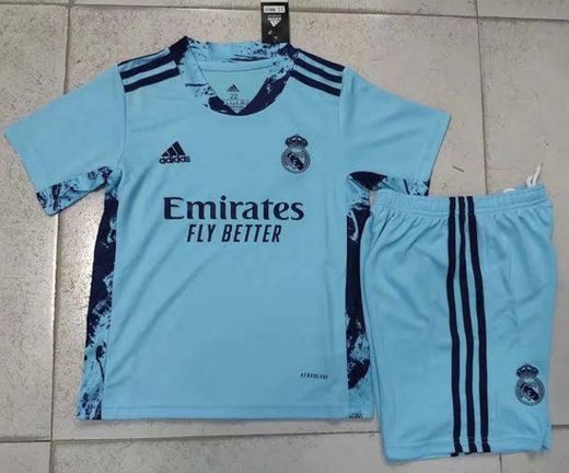 Conjunto Infantil (Camisa + Shorts) Real Madrid 2020-2021 (goleiro ...