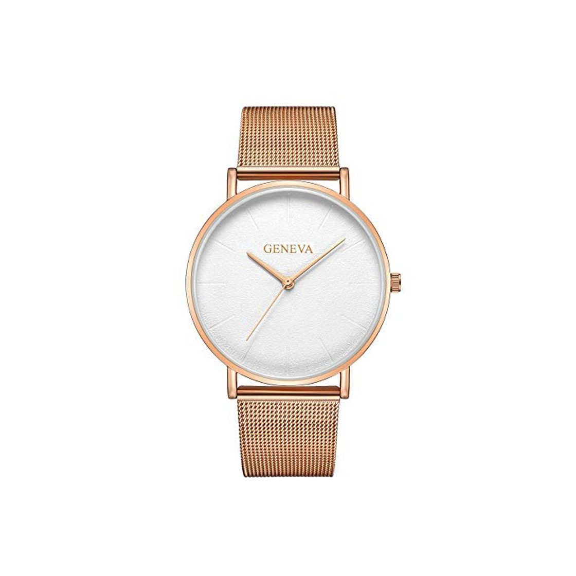 Moda Watch Reloj Mujer Ginebra Marca Relojes de Mujer Reloj de Pulsera de Oro Rosa Fino Correa de Malla de Acero de Moda Reloj de Mujer relogio femino