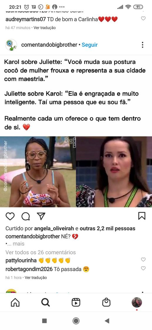 Moda Karol e Juliette BBB21