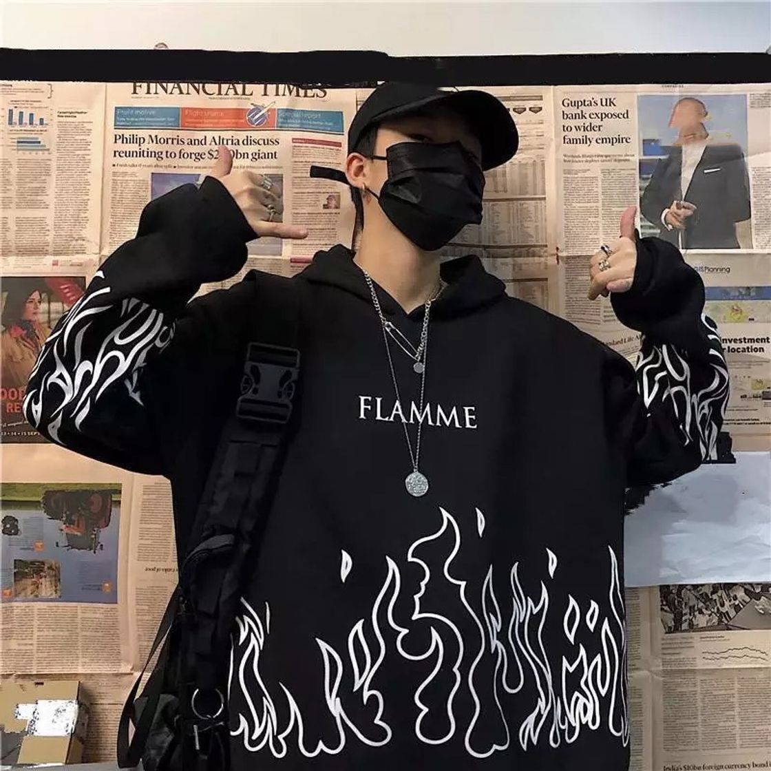 Fashion Moletom flamme 