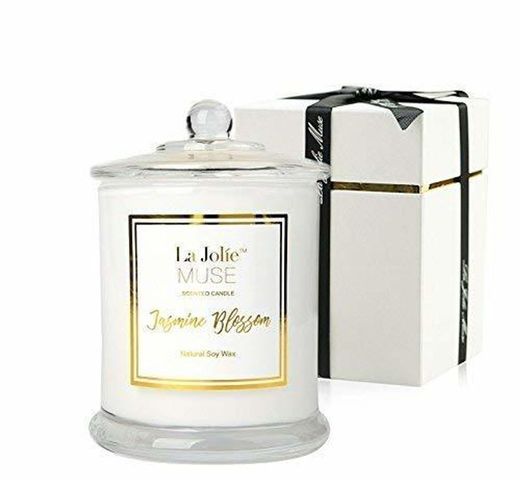 La Jolíe Muse Vela perfumada, Cera de Soja Natural Aroma de Jasmine,