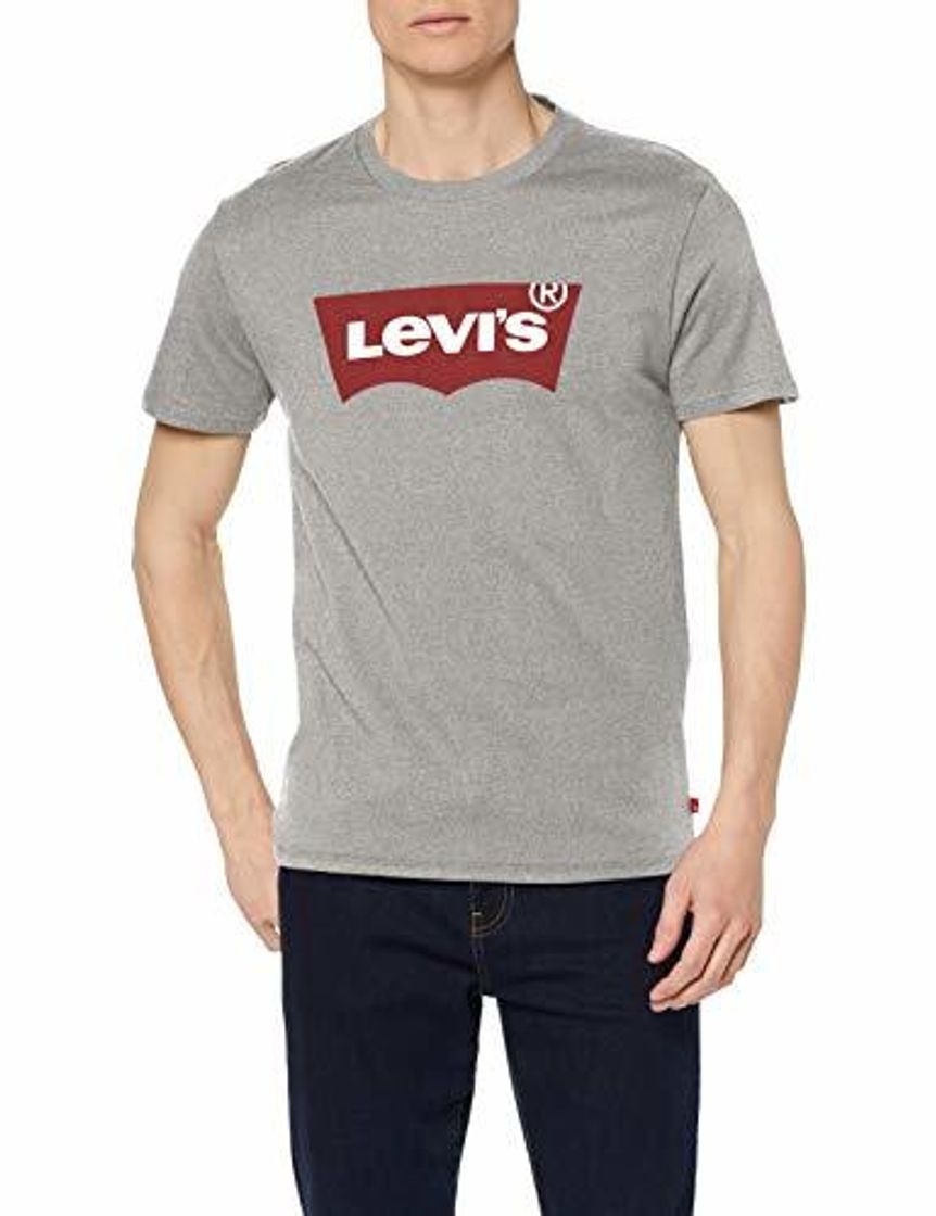 Moda Levi's Graphic Set-In Neck, Camiseta para Hombre, Gris