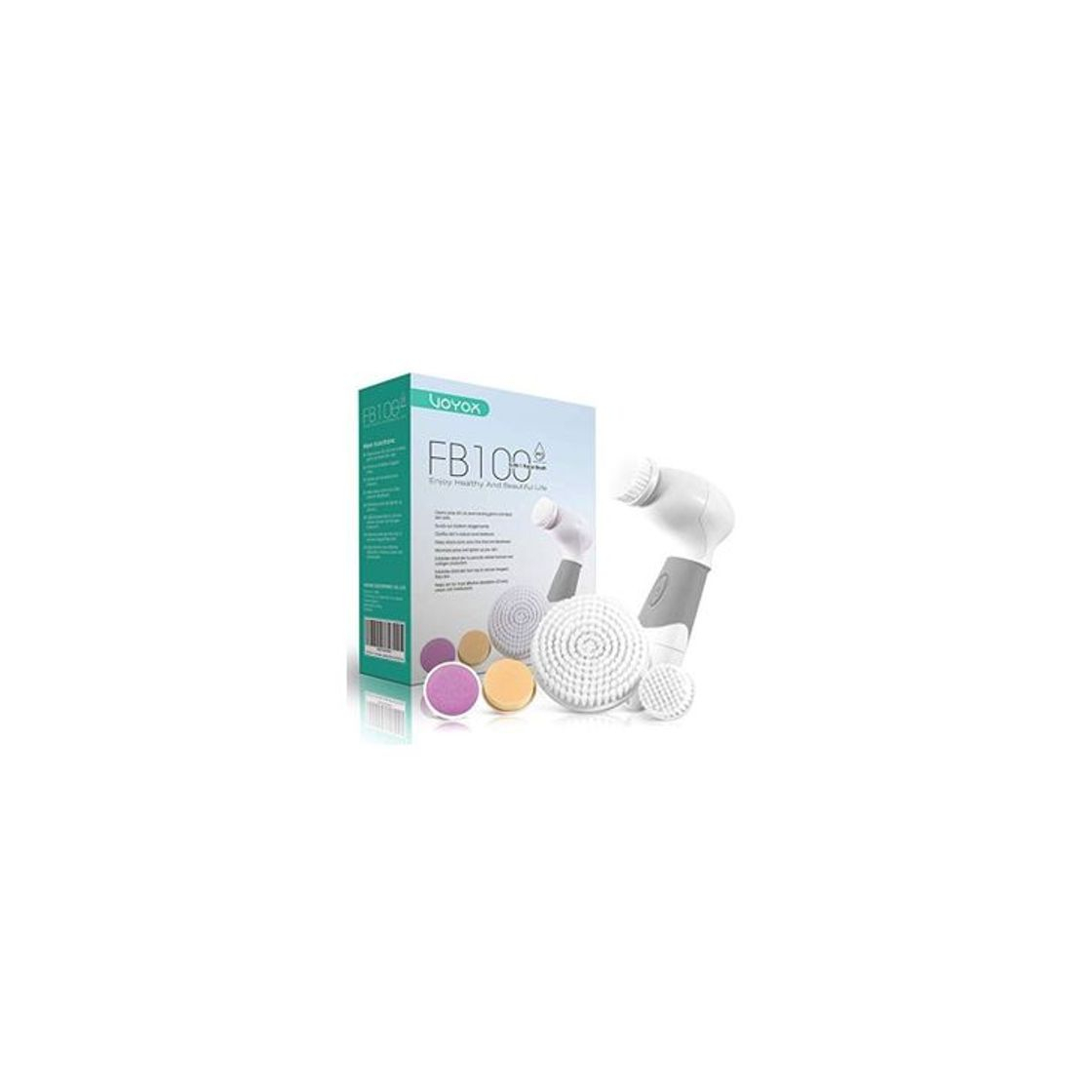 Social VOYOR 5-In-1 Limpiador Facial Electrico Cepillo Facial Limpieza Giratorio con 5 Cabezales