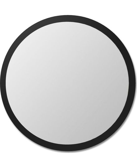 Espelho de parede redondo Edge - 90 borda preta Vidrotec 