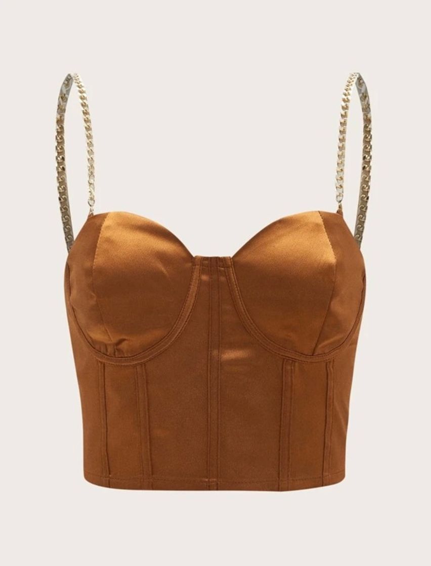 Moda Bustier de cetim