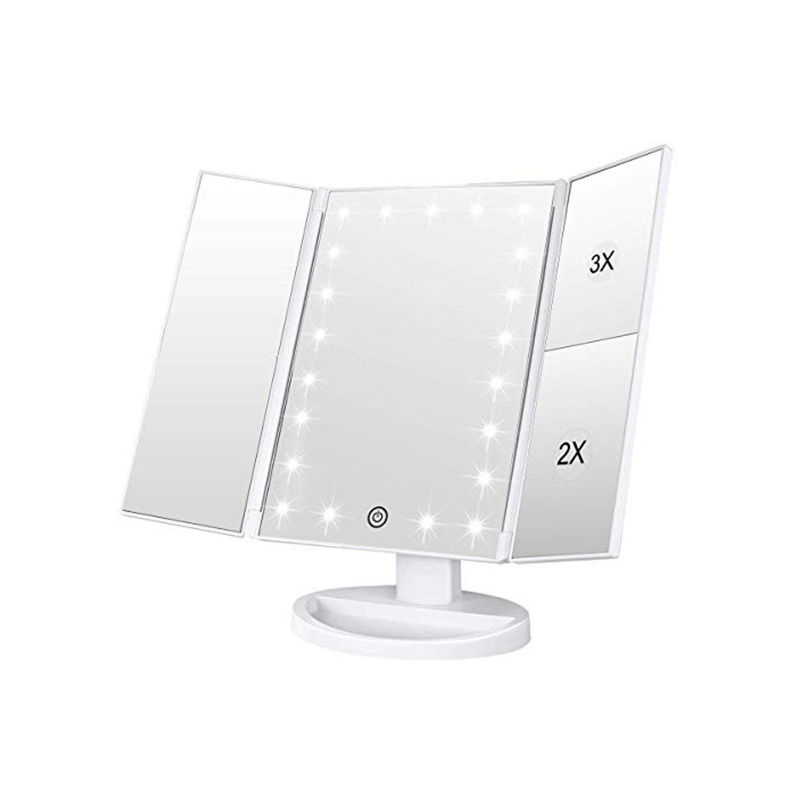 Social WEILY Espejo de Maquillaje Iluminado Espejo de la vanidad con la ampliación