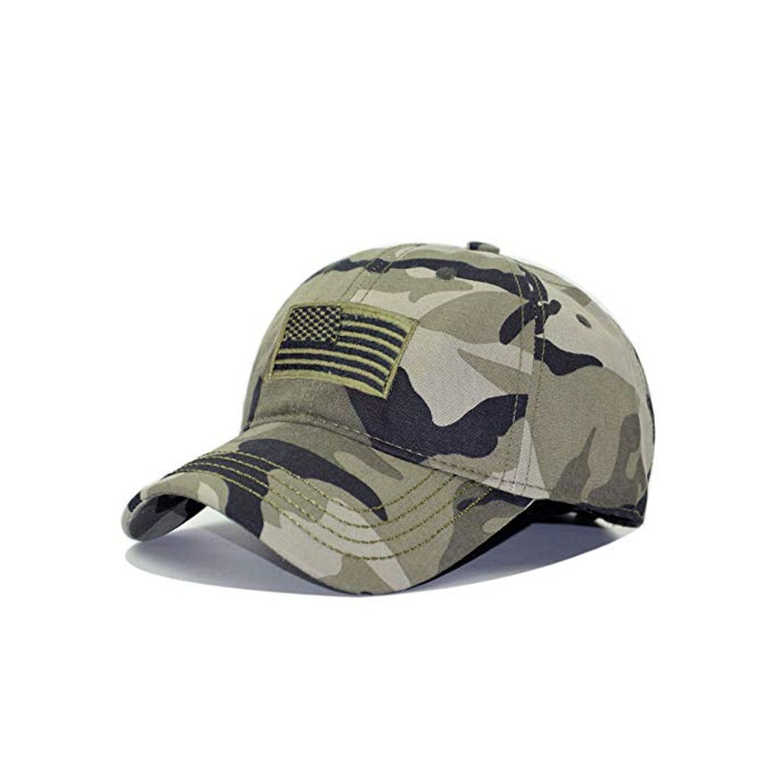 Fashion Gorra de Beisbol Gorra De Béisbol De Camuflaje con Bandera Estadounidense Bordada