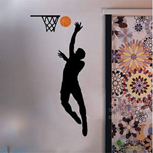 etiqueta de la pared decoración Street Basketball Sticker Sports Decal Posters Quadro Parede Decor para niños dormitorio
