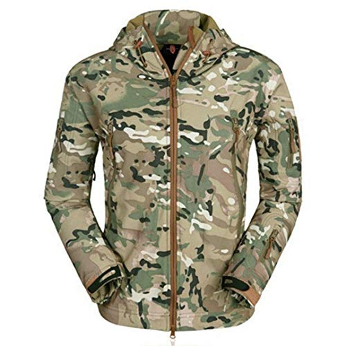 Moda WEIYOUYO Escudo Militar Al Aire Libre Espesa La Capa De Los Hombres Abrigo De La Camuflaje Impresa De La Manera De Los Hombres Green Camo XL