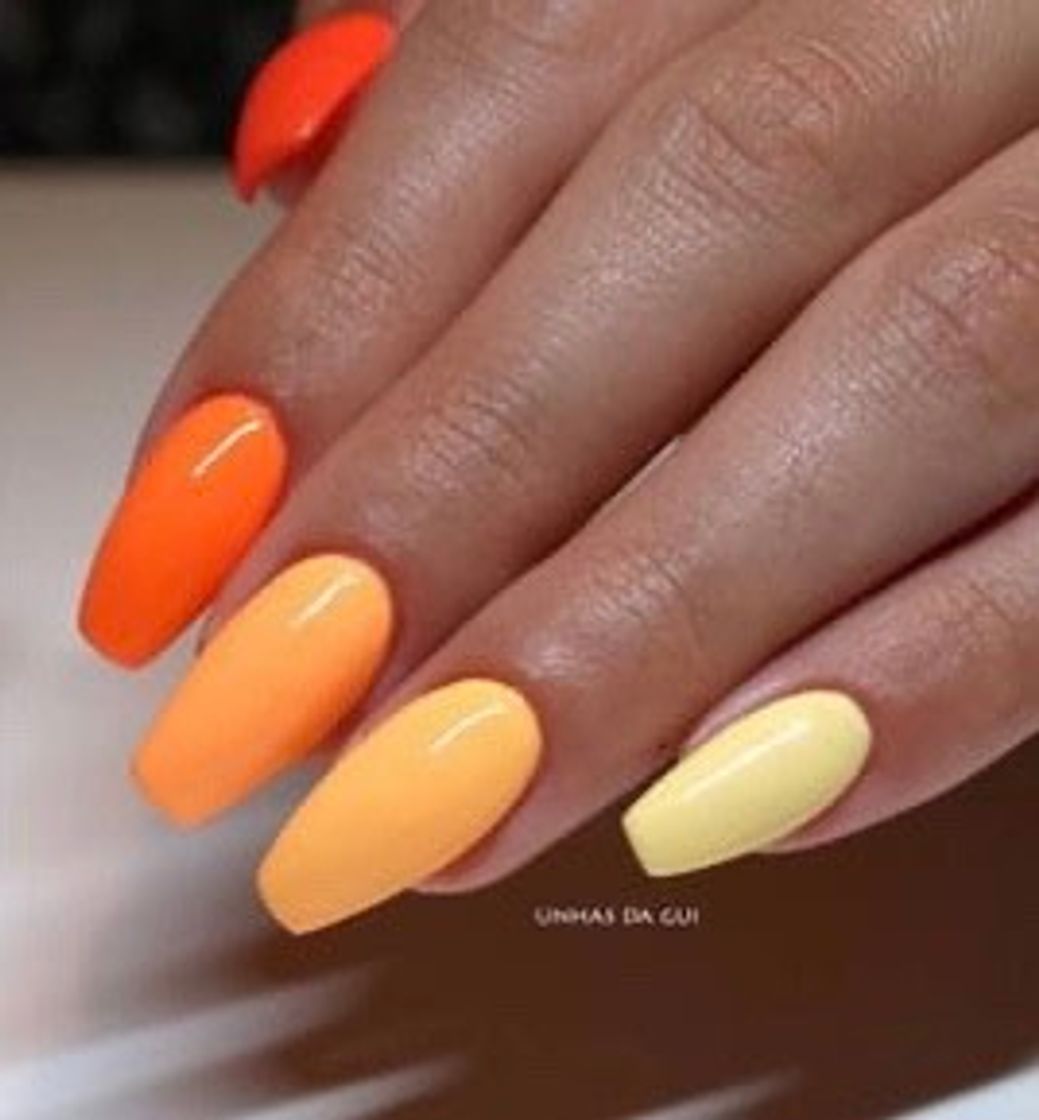 Fashion Unhas paleta laranja 