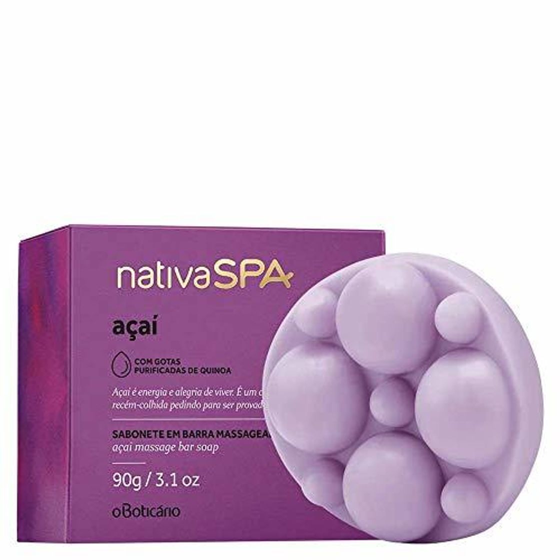 Social Jabón en barra de ARÁNDANOS Nativa SPA- O Boticario- BOUTIQUEB